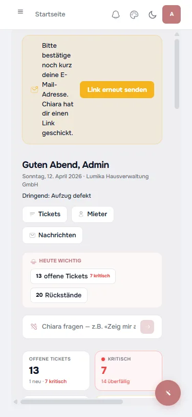 Lumika Mobile — Dashboard