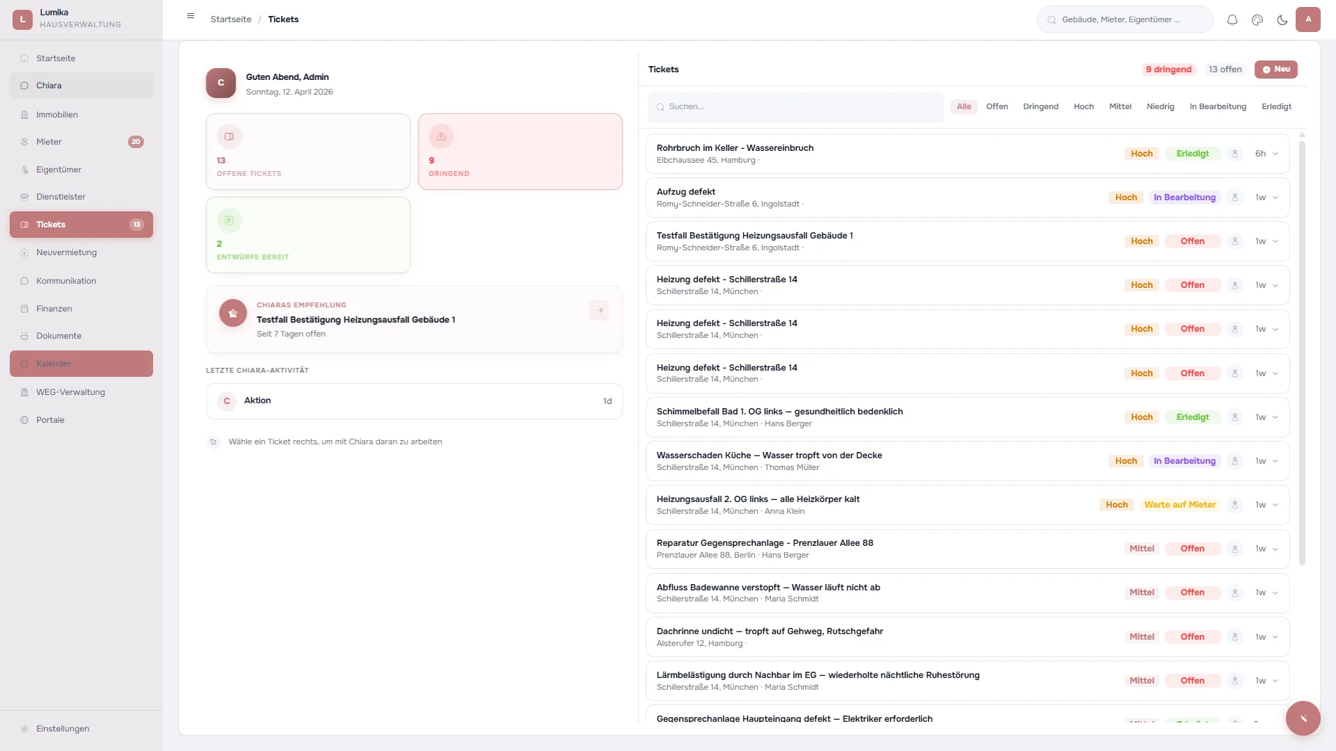 Lumika — Kalender & Termine